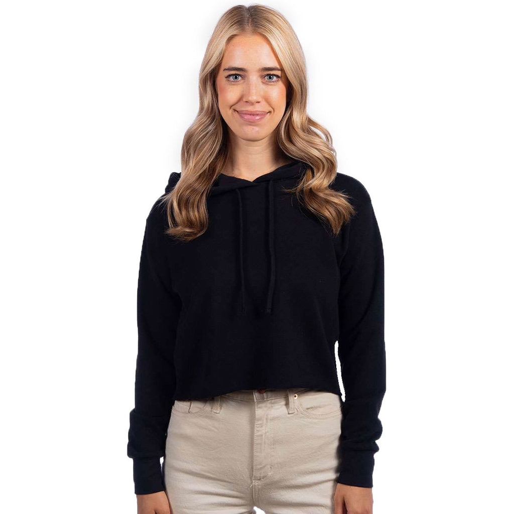 Next Level Women's Black Laguna Suede Hoodie