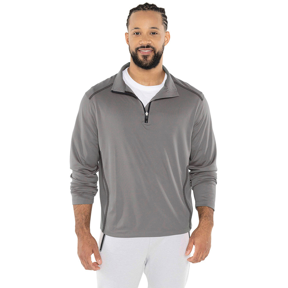 Charles River Men's Grey Horizon Quarter Zip Pullover