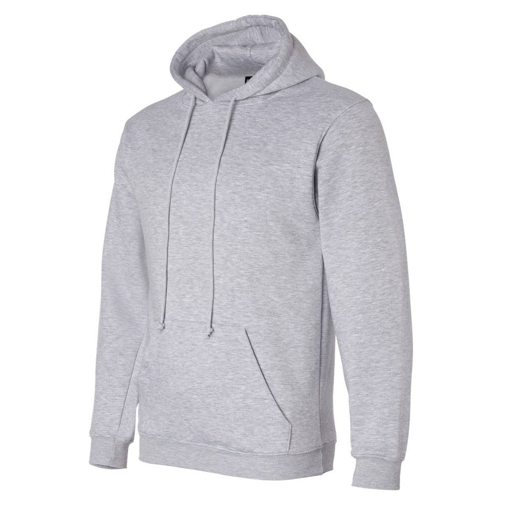 Bayside Men's Dark Ash USA-Made Hooded Sweatshirt