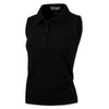 BAW Women's Black Sleeveless Polo