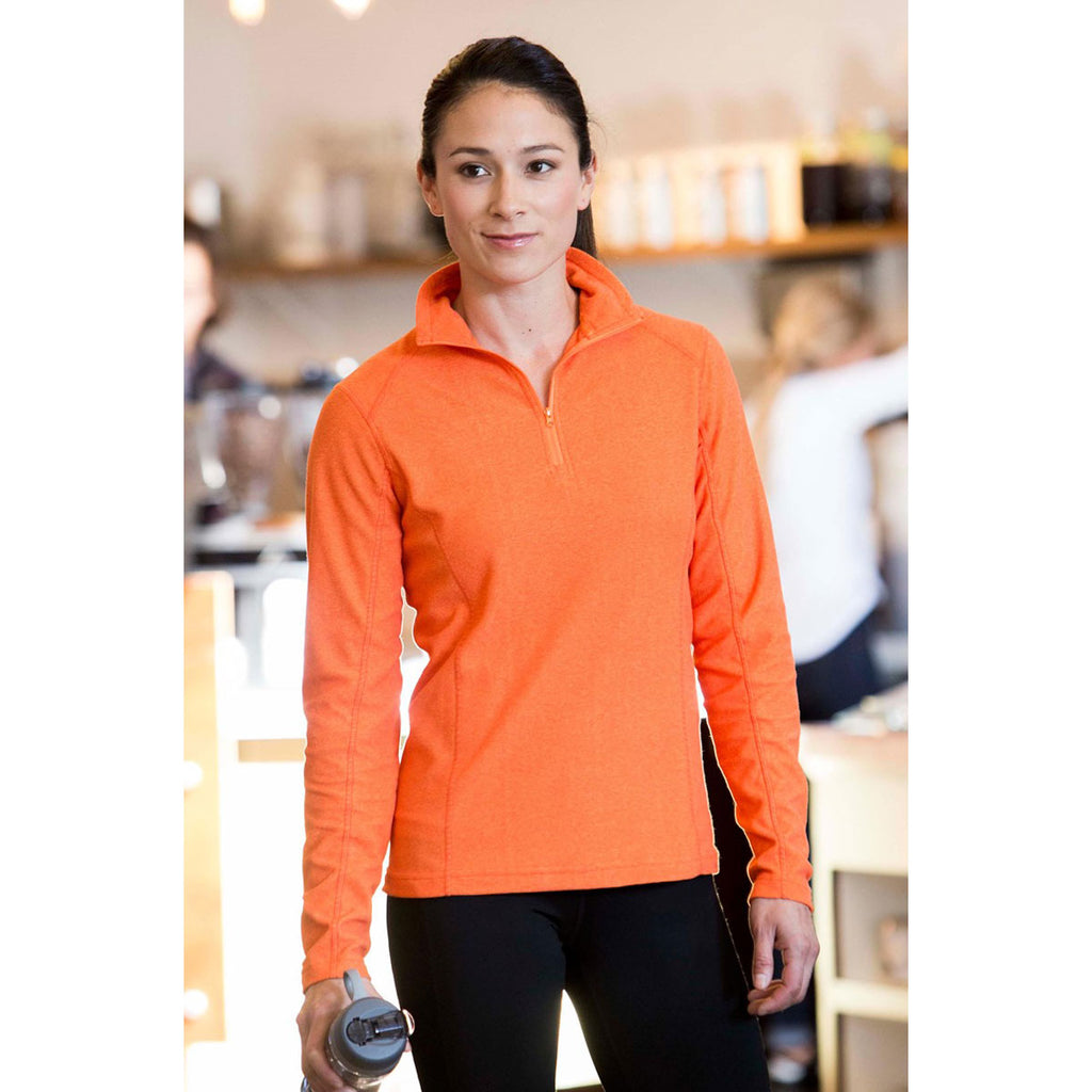 Landway Women's Light Orange Terramo Textured Fleece Pullover