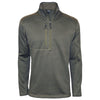 Landway Men's Olive Herrigbone Kodiak 1/4-Zip Sweater-Knit Fleece