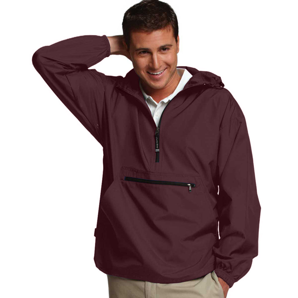 Charles River Men's Maroon Pack-N-Go Pullover