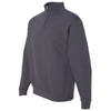 Jerzees Men's Charcoal Grey Nublend Cadet Collar Quarter-Zip Sweatshirt