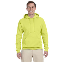 Jerzees Men's Safety Green 8 Oz. Nublend Fleece Pullover Hood