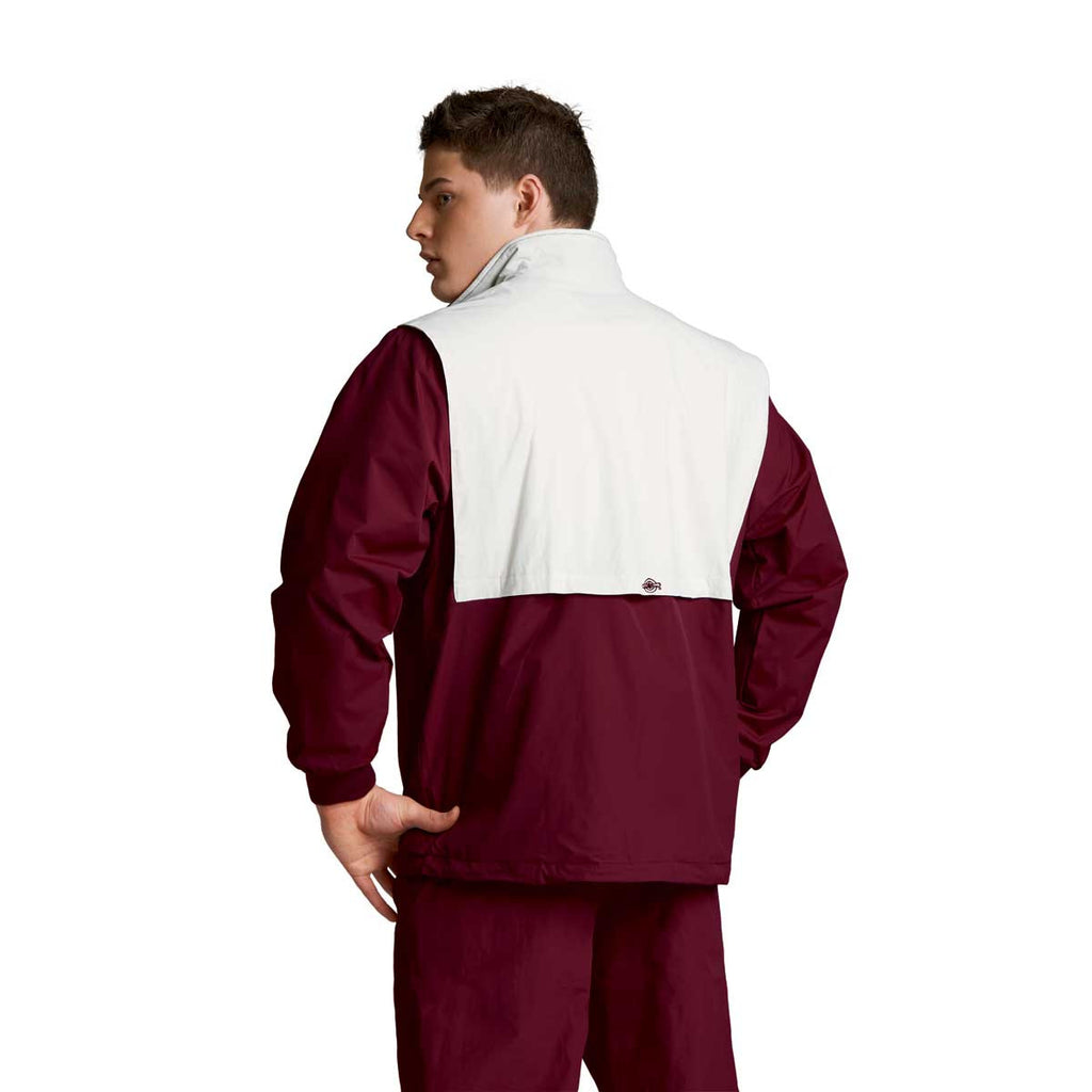 Charles River Men's Maroon/White Championship Jacket