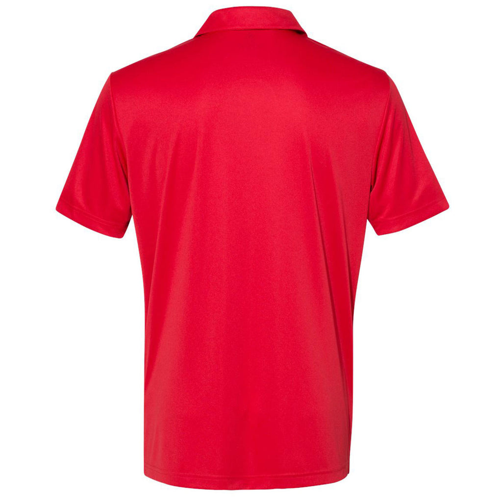 adidas Men's Collegiate Red/Black 3 Stripe Chest Polo