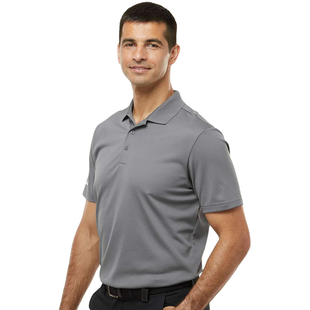 Adidas Men's Grey Three Basic Sport Polo