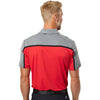 Adidas Men's Collegiate Red/Black/Grey Five Melange Ultimate Colorblocked Polo