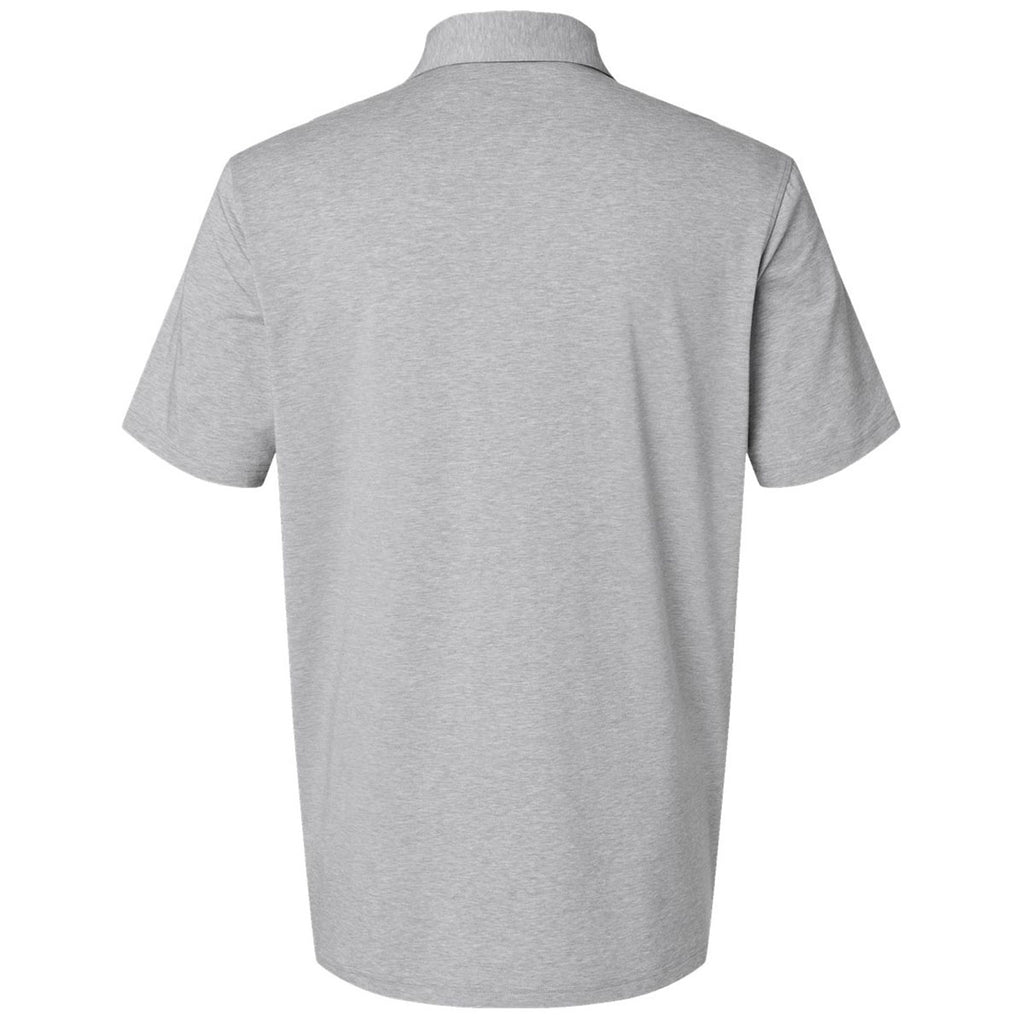 Adidas Men's Grey Three Melange Blend Polo