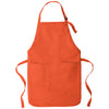 Port Authority Orange Full-Length Two-Pocket Bib Apron