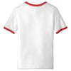 Alternative Apparel Men's White/Red Keeper Vintage 50/50 Ringer Tee