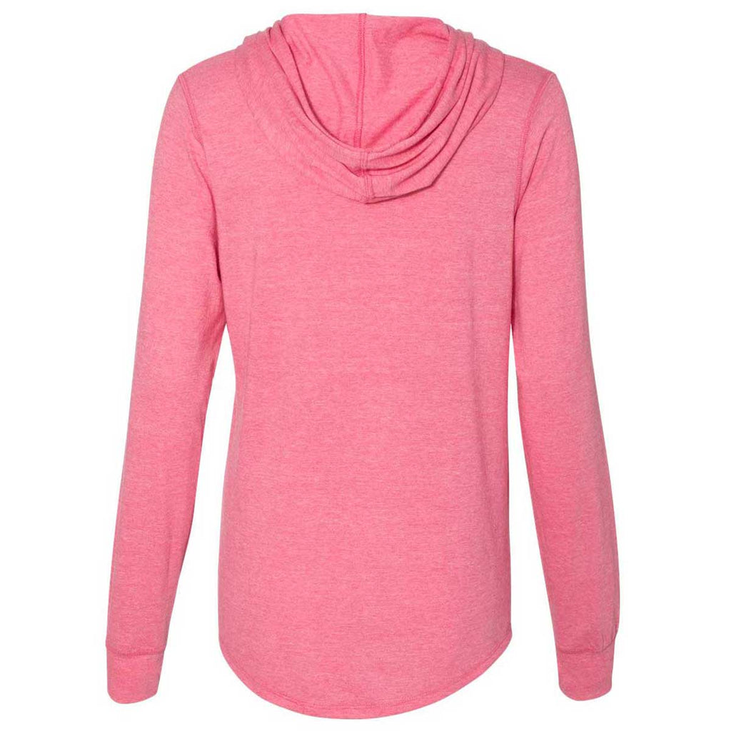 Champion Women's Lotus Pink Heather Originals Triblend Hooded Pullover