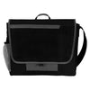Atchison Black Tri-Pocket Flap Messenger
