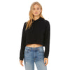 Bella + Canvas Women's Black Cropped Fleece Hoodie