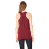 Bella + Canvas Women's Maroon Flowy Racerback Tank