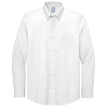 Brooks Brothers Men's White Wrinkle-Free Stretch Pinpoint Shirt