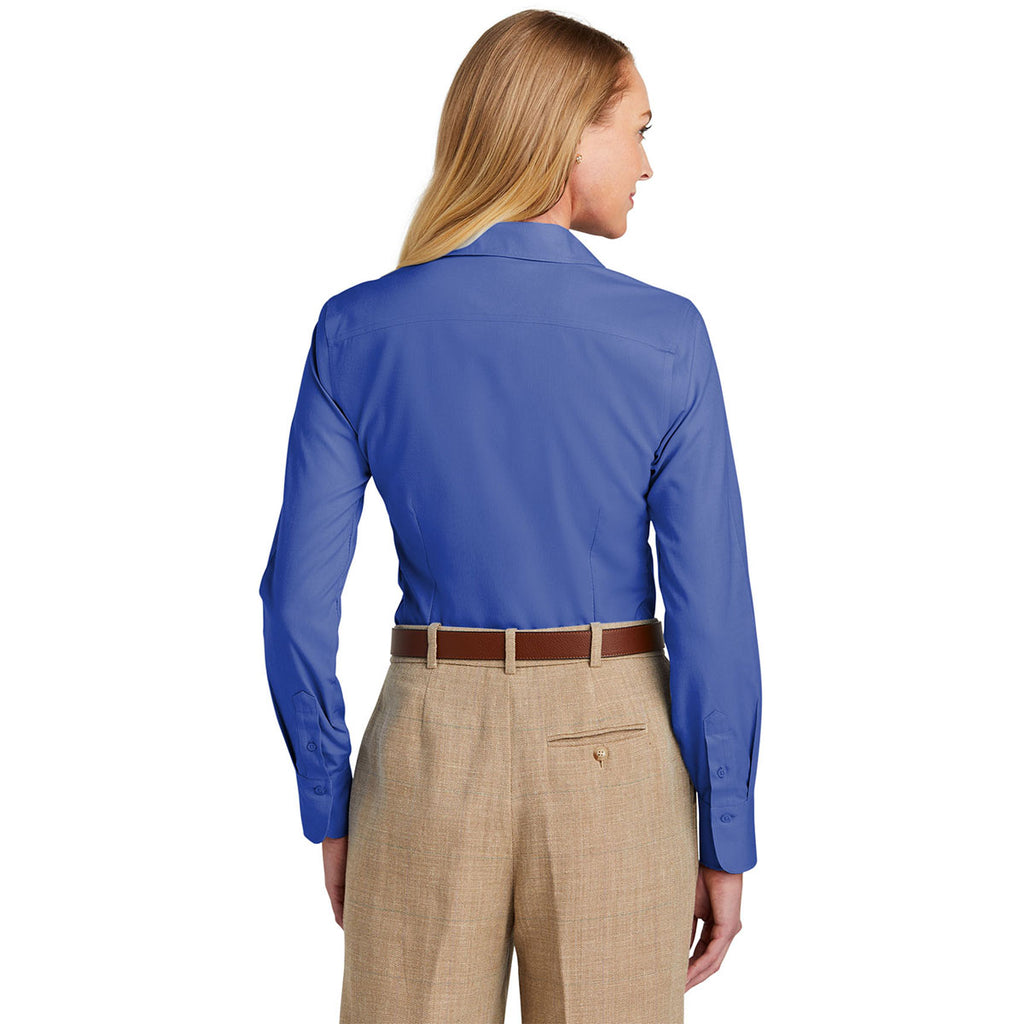 Brooks Brothers Women's Cobalt Blue Wrinkle-Free Stretch Naildhead Shirt