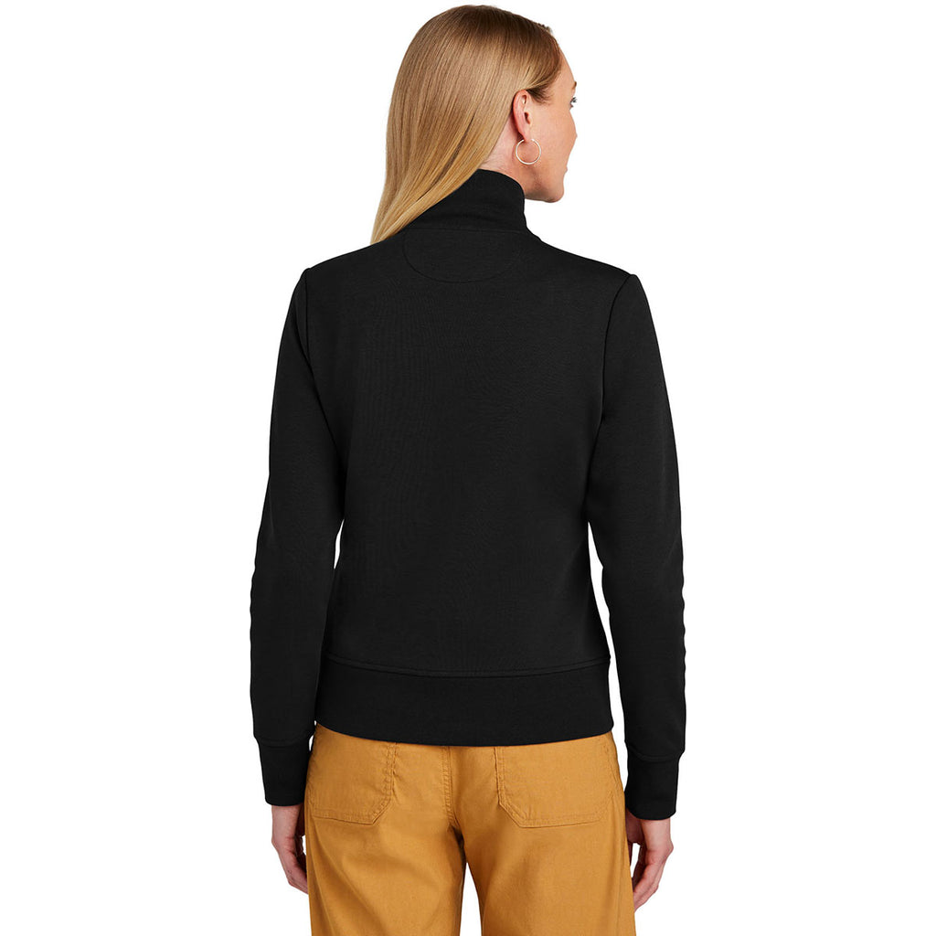 Brooks Brothers Women's Deep Black Double-Knit Full Zip