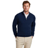 Brooks Brothers Men's Navy Blazer Cotton Stretch Quarter Zip Sweater