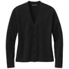 Brooks Brothers Women's Deep Black Cotton Stretch Cardigan Sweater