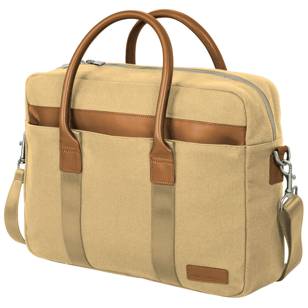 Brooks Brothers Ledger Khaki Wells Briefcase