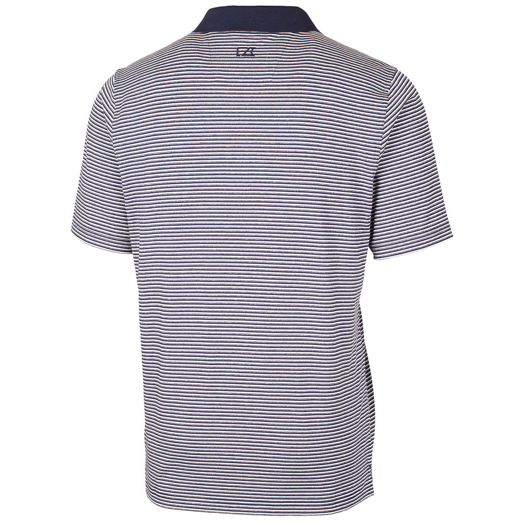 Cutter & Buck Men's Liberty Navy Tall Forge Polo Tonal Stripe