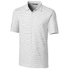 Cutter & Buck Men's White Tall Forge Polo Pencil Stripe