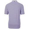 Cutter & Buck Men's College Purple Virtue Eco Pique Stripped Recycled Tall Polo