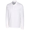 Cutter & Buck Men's White Tall DryTec Long Sleeve Advantage Polo