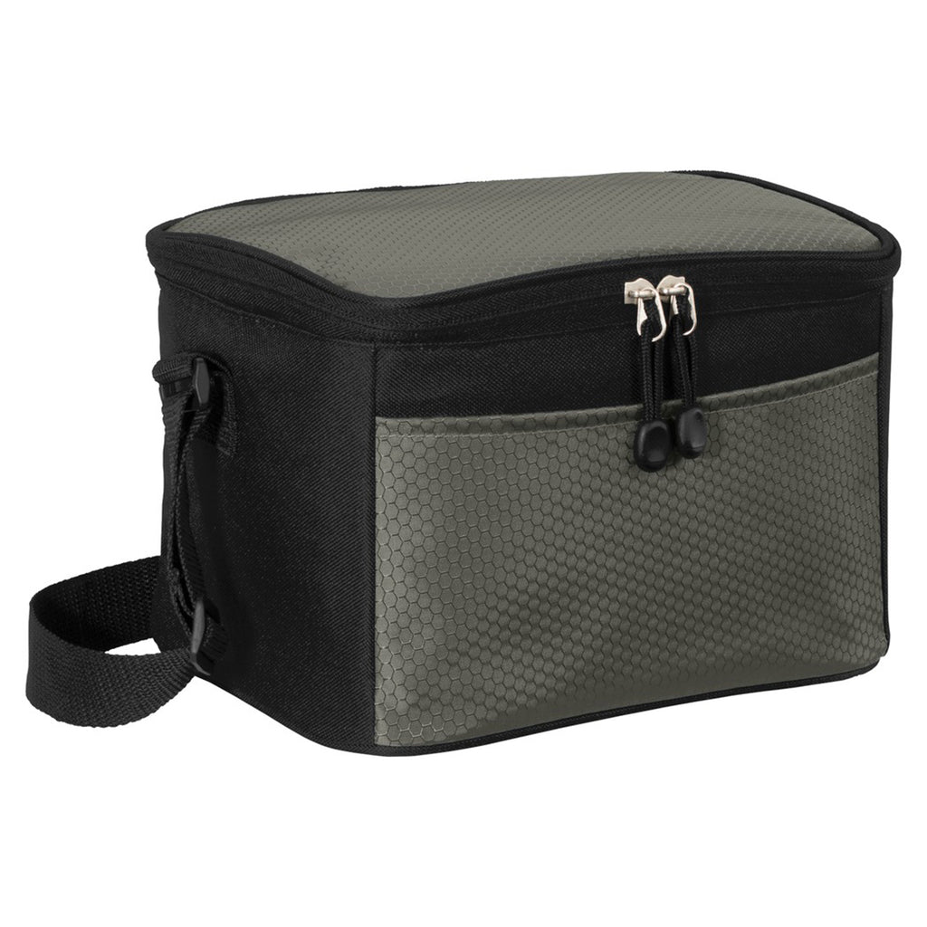 Port Authority Grey/Black 6-Can Cube Cooler