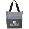 Primeline Grey Flannel Check Accent Tote Bag