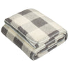 Port Authority Grey/Marshmallow Buffalo Plaid Double-Sided Sherpa/Plush Blanket