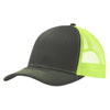 Port Authority Grey Steel/Neon Yellow Snapback Trucker Cap