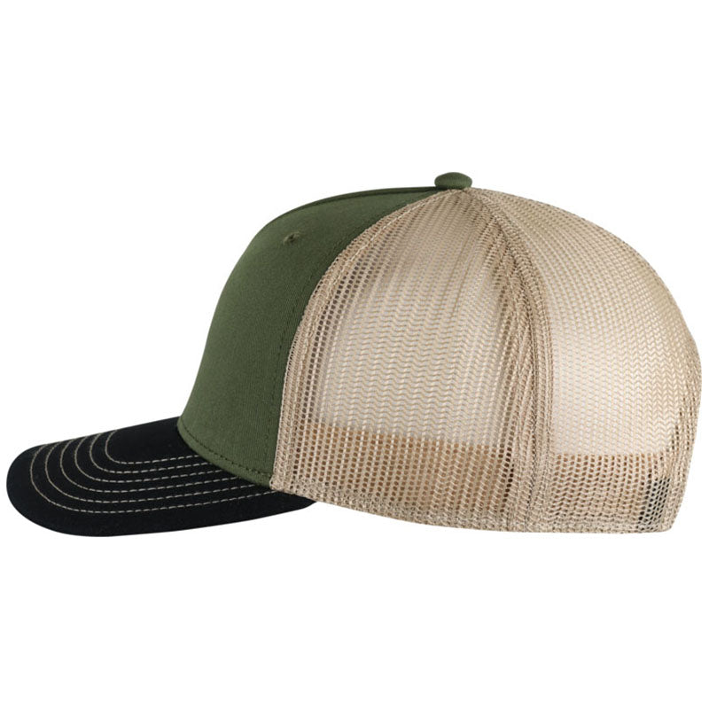 Ahead Olive Crown/Black Bill/Cream Mesh Wave Rider Cap