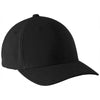 Port Authority Black Flexfit 110 Performance Snapback Cap