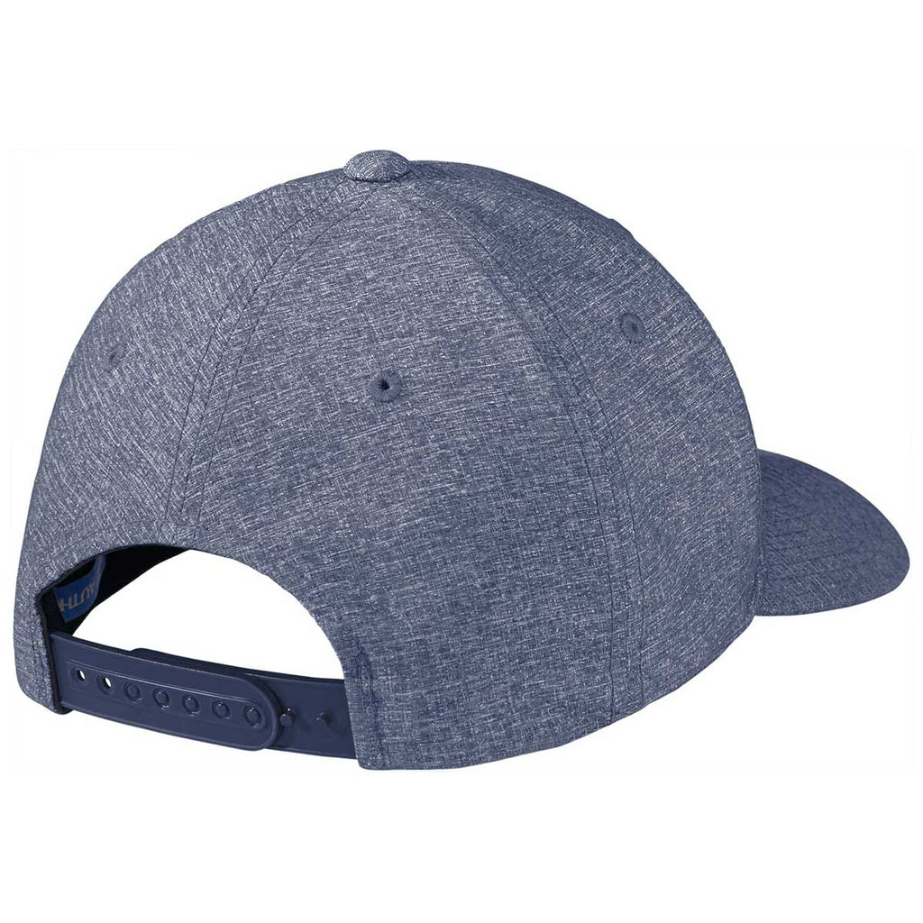 Port Authority Heather True Navy Flexfit 110 Performance Snapback Cap