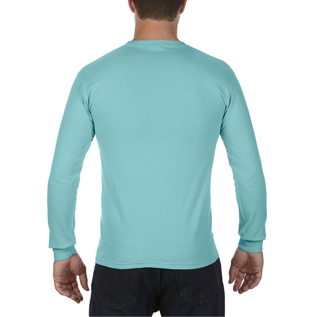 Comfort Colors Men's Chalky Mint 6.1 Oz. Long-Sleeve Pocket T-Shirt