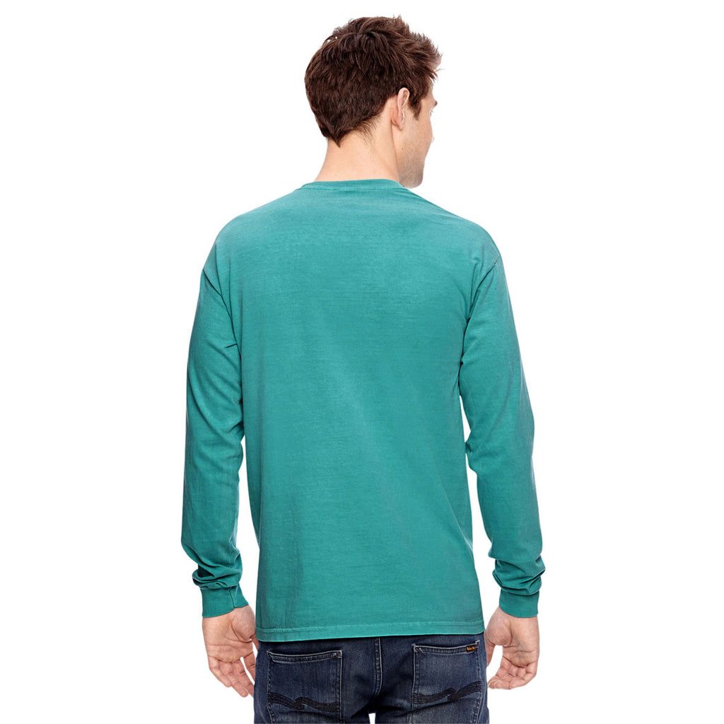 Comfort Colors Men's Seafoam 6.1 Oz. Long-Sleeve Pocket T-Shirt