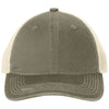 Port Authority Light Olive/ Stone Distressed Mesh Back Cap