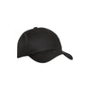 Port Authority Black Fine Twill Cap