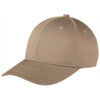 Port Authority Khaki Snapback Fine Twill Cap