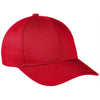 Port Authority Red Snapback Fine Twill Cap