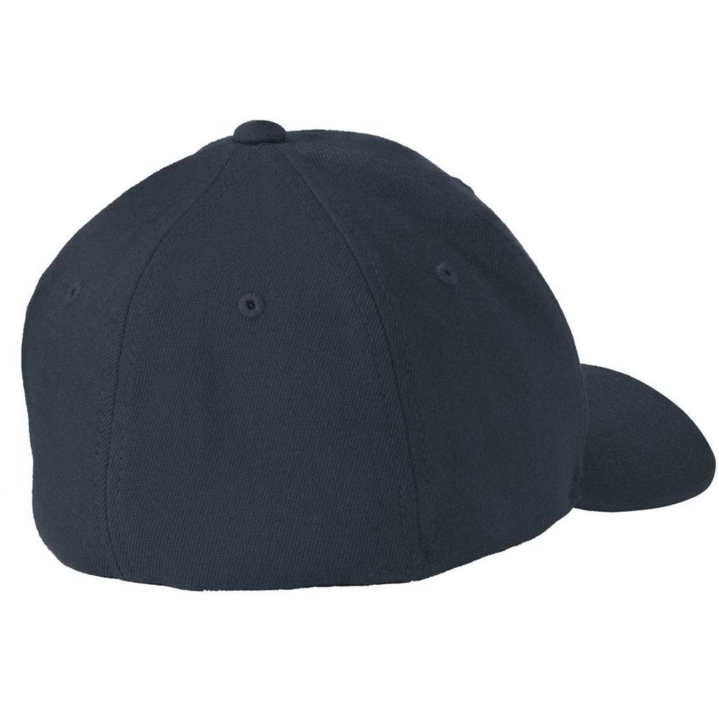 Port Authority Dark Navy Flexfit Wool Blend Cap