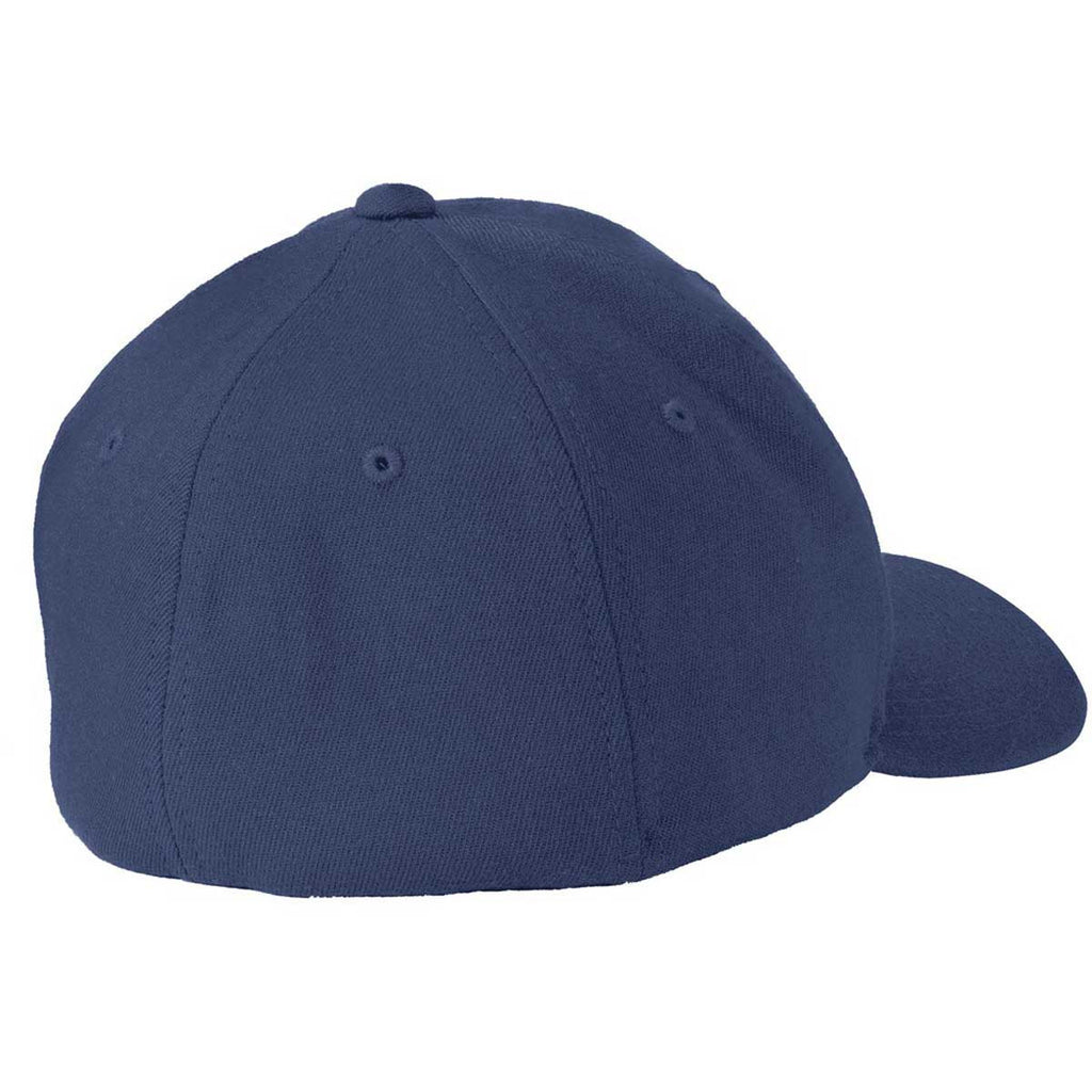 Port Authority Navy Flexfit Wool Blend Cap