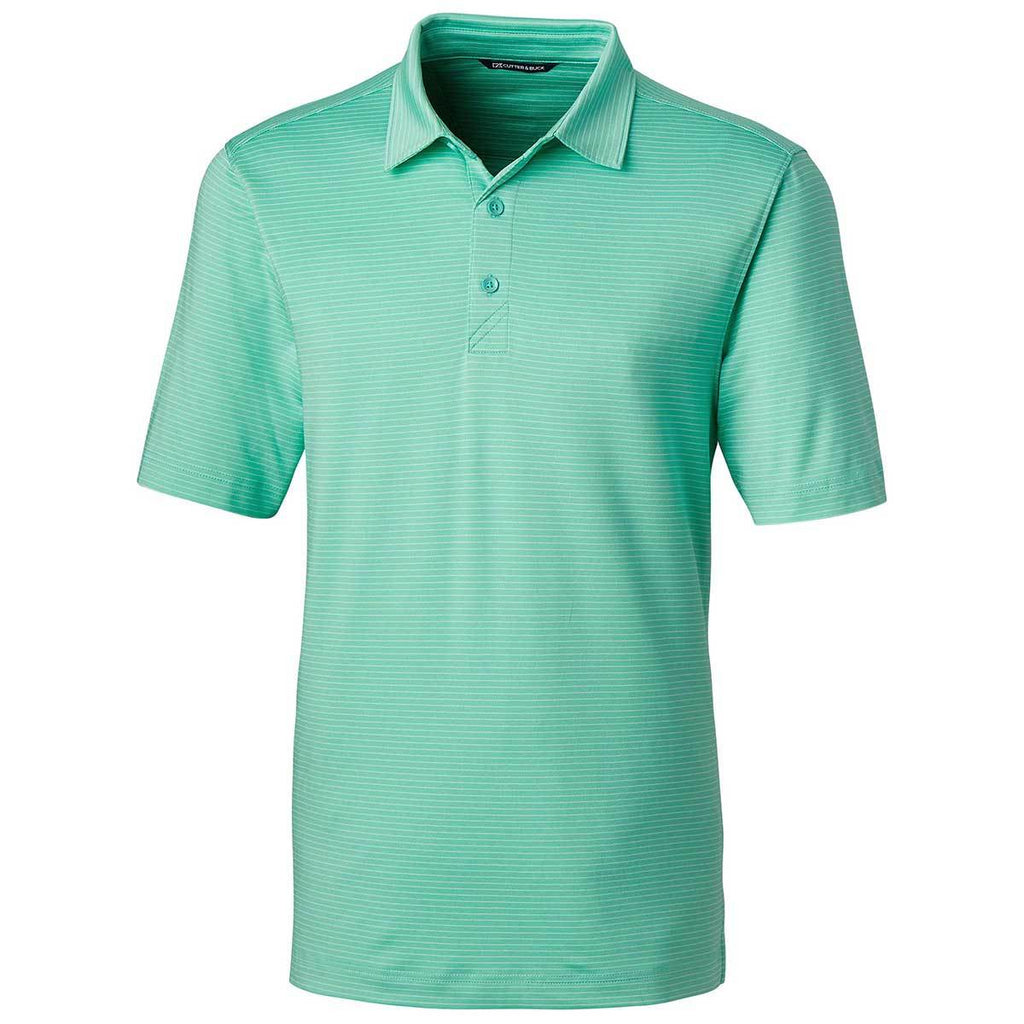 Cutter & Buck Men's Fresh Mint Forge Polo Pencil Stripe