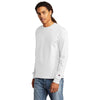 Champion Men's White Heritage 5.2-oz Jersey Long Sleeve Tee