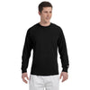 Champion Men's 5.2 oz Black L/S Tagless T-Shirt