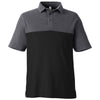 Core 365 Men's Black/Carbon Heather Fusion ChromaSoft Colorblock Polo