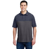 Core 365 Men's Carbon/Classic Navy Heather Fusion ChromaSoft Colorblock Polo